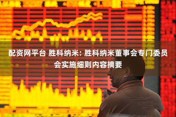 配资网平台 胜科纳米: 胜科纳米董事会专门委员会实施细则内容摘要